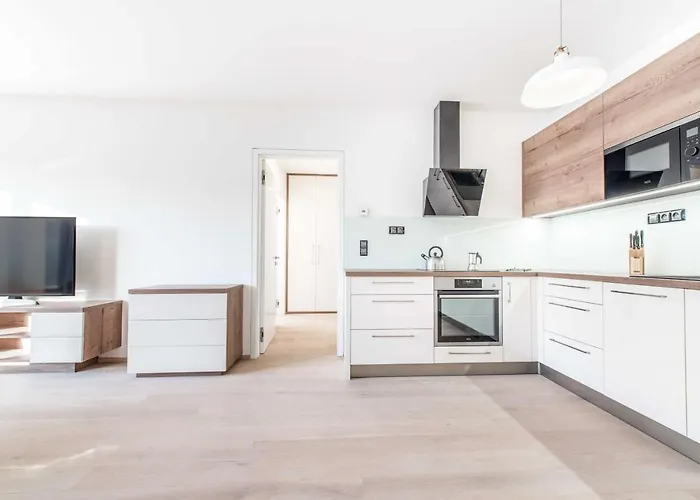Quiet & New Near Center With Garage Prag